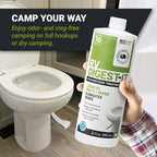 Unique RV Digest-It RV Toilet Treatment - Eliminates Odors at the Source and Liquifies Waste - 16 Uses Per Bottle (32 oz) Amazon Exclusive Packaging