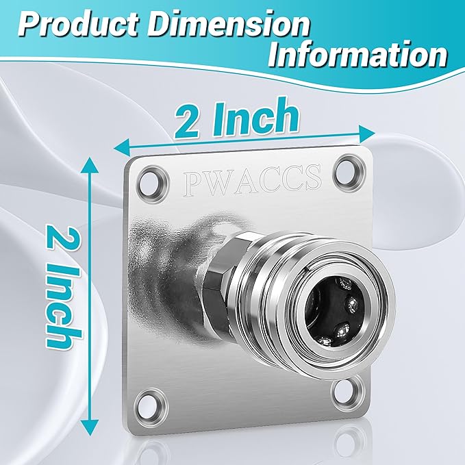PWACCS Pressure Washer Foam Cannon Holder, 1/4" Quick Connect Automatic Foam Cannon Mount, Stainless Steel Pressure Washer Nozzle Tip Holder, Pressure Washer Accessories Storage Rack 4 Pack
