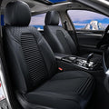 Coverado Front Seat Covers, Leather Car Seat Covers, Black Seat Covers for Cars, Car Seat Protector Cushions Universal Fit for Most Cars & SUV Trucks(Black)