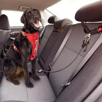 Chew Proof Dog Car Seat Belt, 2 in 1 Steel Cable Dog Car Accessories Headrest Restraint Doggie Car Seatbelt for Medium Large Dogs Chewer Heavy Duty Dog Seatbelts for Cars Swivel Attach