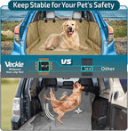 Veckle SUV Cargo Liner for Dogs with Side Flaps, Large (54" x 93") Water Resistant Trunk Cover, Non-Slip Pet Area Protector with Bumper Flap, Universal Fit for SUVs Sedans Vans, Khaki