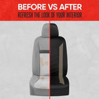 Motor Trend SpillGuard 2 Beige Seat Covers for Cars & Seat Covers for Trucks - Neoprene Lining Waterproof Car Seat Covers Front Seats Only - SUV Seat Covers Protector - Forros para Asientos de Carro
