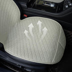 Linen Car Seat Covers for Cars, Front Car Seat Cover Protectors with Storage Bags, Anti-Slip & Soft Automotive Seat Cushion Universal Fit for Most Sedan, SUVs, Vehicles (Beige)