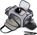 Airline Approved Cat Carrier Under Seat, 4-Way Expandable & Collapsible Soft-Sided Pet Carrier with Removable Fleece Pad - TSA Compliant for Cats, 18x11x11.5in Car & Plane Travel, Vet Visits
