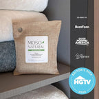 Moso Natural Air Purifying Bag 200g (5 Pack) A Scent Free Odor Eliminator for Cars, Closets, Bathrooms, Pet Areas. Premium Moso Bamboo Charcoal Odor Absorber (Natural Beige)