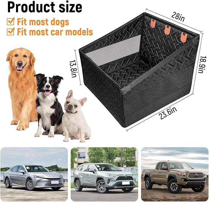 YJGF Large Dog Car Seat Large Size Dog,Pet Car Seat Cover for Back Seat Extende,Pet Booster