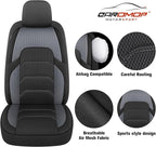 CAROMOP 3D Air Mesh Car Seat Covers Full Set,Breathable and Durable Seat Covers for Cars,Split Bench Compatible,Universal Fit for SUV,Vans,sedans, Trucks, Automotive Interior Covers(5-Seat Black/Grey)