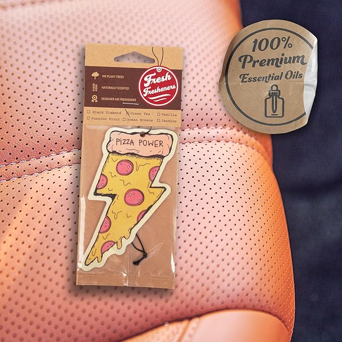 Pizza Car Air Freshener 6 Pack Scented With Premium Oils By Fresh Fresheners