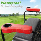10L0L Golf Cart Rear Seat Kit Arm Rest Set with Cup Holder for Yamaha EZGO Club Car Golf Cart UV-Proof Coating Long Lasting, No Drilling Kits Include