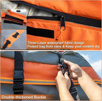 X AUTOHAUX 1000D PVC Waterproof Car Roof Bag Rooftop Cargo Carrier Bag Waterproof Luggage Carriers for Cars with or without Rack Anti-Slip Mat 6 Door Hooks - 15 Cubic Feet