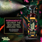 Naked Jungle Premium Plant-Based Odor Eliminator for Strong Odors, Air Freshener Spray, Non Toxic Air Fresheners For Home, Room Deodorizer, No Added Fragrances (16oz, 24oz & 32oz)