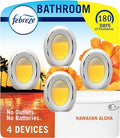 Febreze Bathroom Air Freshener, Odor-Fighting, Plug In Alternative, Air Fresheners for Home and Bathroom and Kitchen, Closet Air Fresheners, Hawaiian Aloha Scent, 4 Count