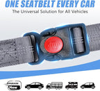 2 Pack Chew Proof Dog Seat Belt with Steel Cable, 2 in 1 Car Harness for Medium & Large Dogs Chewer Heavy Duty Dog Seatbelts