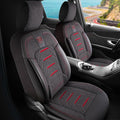 Premium Car Seat Covers Front Seat - Linen Car Seat Cover for SUV, Cars, Most Pickups, Smoke Grey-Red Stitching, Car Seat Protector, Car Seat Covers Front Seats, Car Seat Protector