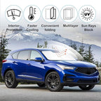 Windshield Sun Shade Custom Fit for 2019-2024 2025 2026 AcuraRDX RDX Accessories Foldable Sunshade Sun Blocker Protect Car from Sun Rays & Heat Damage Keep Car Cooler