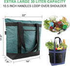 BeeGreen Cooler Bag Soft Insulated Tote for Beach Travel Grocery Shopping Lunch Portable Large Ice Coolers with Handle Hard Freezer Bags with Zippered Top Foldable Leakproof Delivery Totes Black