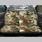 KEIAHUAN Camo Hunting Deer Car Front Back Seat Covers Front Bucket Seat Cover & Rear Bench Seat Protector Anti-Slip High Back Automotive Seat Covers Fit Most Vehicle Truck,SUV