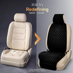 IVICY Faux Suede Front Car Seat Cover – Durable, Non-Slip Seat Protector for Cars – 1 Unit, Black