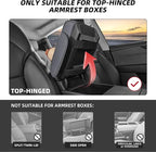 5 in 1 Car Center Console Cover, Armrest Pad with 2 Storage Pockets, Cup Holder, Tissue Box Slot, Phone Holder, Universal Car Interior Organizer (Gray)
