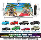 Raccoons Car Windshield Sun Shade Umbrella Beach Sunshades for Car Windshield Upgraded Hawaiian Sun Visor Protector for Sedan SUV Most Vehicles Printed Front Window Shades