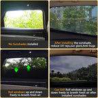 Car Rear Side Window Shades for Pickup Trucks,7 Seats Larger SUVs, Super Stretchy Mesh Car Sun Shades Mosquito Nets Covers, Anti-Sun Glare, Reduce UV Rays,Privacy Protecstion,2 Pack