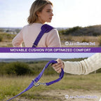 10FT Hands Free Dog Leash for Small Medium Large Dogs, Heavy Duty Reflective Dog Leash with Traffic Handle, Seat Belt Buckle & Poop Bag Holder (Purple)
