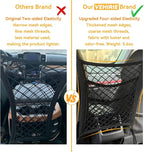 Dog Car Net Barrier for SUV Pet Barrier for Dog & Child Drive Safety Barrier with Mesh Pockets, Seat Back Net Bag Storage, Pouch Travel Accessory, Easy to Install