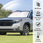 Windshield Sun Shade Custom Fit for 2025 2026 S-ubaru Forester Accessories Foldable Sunshade Sun Blocker Protect Car from Sun Rays & Heat Damage Keep Car Cooler