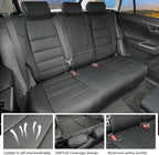 Lolcar RAV4 Seat Covers Custom Fit for Toyota RAV4(Gasoline) 2019 2020 2021 2022 2023 2024 2025 LE,XLE,XLE Premium,Limited,Airbag Compatible,Car Seat Cover Full Set for SUV, Waterproof Leather(Black)
