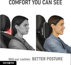 Samsonite Car Neck Pillow, Soft Memory Foam Headrest Pillow for Driving, Ergonomic Car Seat Headrest Cushion with Adjustable Strap, Breathable & Removable Cover, Neck Pain Relief, Black