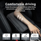 Amiss Car Center Console Pad, Universal Waterproof Car Armrest Seat Box Cover, PU Leather Auto Armrest Cover Protector，Vehicle Interior Accessories fits SUV/Truck/Car (Black)
