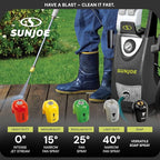 Sun Joe 5-Pack Quick-Connect Pressure Washer Spray Tips, Nozzle Attachment Set with 0,15, 25, 40 Degree & Soap Tip - Portable Power Attachments and Accessories for SPX Washing Machines, SPX3000-TPS