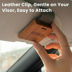 Car Air Freshener - Square Wood Air Freshener Refill - INCLUDED Premium Leather Clips - Car Odor Eliminator for Visor Clip - Vehicle Scent Diffuser for Cabin, Truck & SUVs(Golden Orchard)