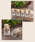 ESEWALAS 20 Pcs Car Air Fresheners, Hanging Diffuser Empty Glass Perfume Bottles, Aromatherapy Fragrance Perfume Pendant Glass Vials for Car Decor