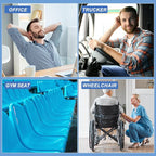 Gel Seat Cushion for Long Sitting - 18" x 16" x 2.4" (Extra Thick＆Soft) Gel Cushion for People Over 200 lbs, Pressure Relief Cushion for Office Chair, Egg Cushions for Wheelchair, Gel Pad for Car