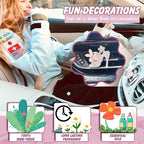 x xotic tech 4Pcs Bling Air Vent Fresh Clips Rhinestone Car Fresheners Air Outlet Decor Car Interior Crystal Charm Accessories Valentine's Day Gifts for Her Girlfirend Women (Pink High Heel Shoes)