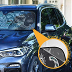 Elephant Window Shade for Car Elephant Windshield Sunshade Blocks UV Rays Visor Protector Indian Accordion Folding Sun Reflector Auto Sunshade for Car Truck SUV