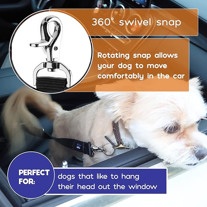 Mr. Pen- Adjustable Dog Seat Belt for Car, 2 Pack, Pet Safety Harness, Car Leash