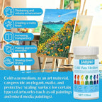 JAOJAO Cold Wax Medium, Watercolor Sealer Cold Wax Increases Consistency and Plasticity Avoid Pigment Discoloration Brightening for Oil Painting and Watercolor Sealing Easter Supplies, 120ml
