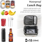 TuErcao Insulated Cooler Bag 6/24 Can Collapsible Leakproof Soft Sided Cooler for Car, Portable Foldable Small Ice Chest for Beach Camping Picnic Travel, 5/15qt Lunch Box for Men Work