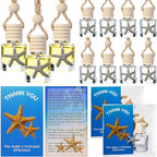 Qinyoung 30 Pack Car Diffuser Bottles Appreciation Gifts for Staff Air Freshener Hanging Empty Bulk Essential Oil Perfume Diffuser Pendant Bottle with Starfish Story Charms Gift for Valentines Day