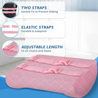 Lumbar Support Pillow for Office Chair Back Support Lumbar Pillow for Car, Gaming, Office Chair - Improve Sitting Posture & Back Pain Relief, Memory Foam, Adjustable Straps, Pink