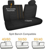 3D Air Mesh Car Seat Cover Full Sets Washable and Breathable Premium Cloth Automotive Vehicle Seat Covers for Cars Interior, Universal Fit for Most Cars, Sedan, Truck, SUV(Black)