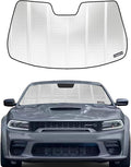 Windshield Sun Shade for Dodge Charger 2011-2023 Without Rearview Mirror Mounted Camera. Reflective Aluminum Film Front Window Sunshade B