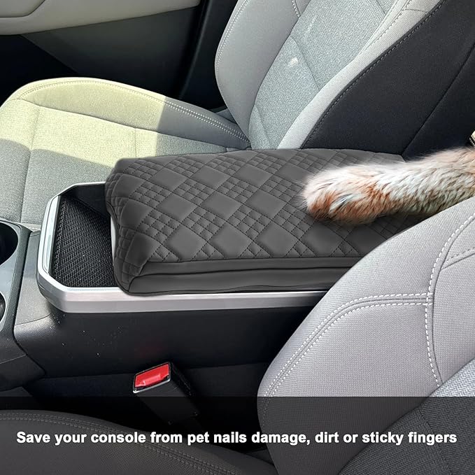 SXCY for 2026 GMC Terrain Armrest Cover (Added-Pad) for 2025 2026 GMC Terrain Accessories 2025 2026 Terrain Center Console Cover 2025 2026 Terrain Middle Console Cover Add Soft Cotton Cushion