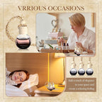 BBTO 50 Pcs Hanging Car Air Freshener Black Car Diffuser Bottles Empty Glass Perfume Bottle Freshener Diffuser Bottles Pendant for Essential Oil Fragrance Aromatherapy Ornament(Round)