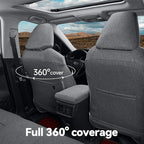 coverdream Cloth Seat Covers Full Set for 2019-2024 2025 Toyota RAV4 LE,XLE,XLE Premium,Limited,Fullly Covered,UV-Resistant,Breathable Polyester Car Seat Protector SUV Seat Cushion(Gray)
