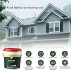 5 Gallon Gray Waterproof Elastomeric Roof Coating Sealant, Flexible Solar Reflective Liquid Waterproofing Adhesive for Flat, Metal, Slope Roofs Repair 20KG