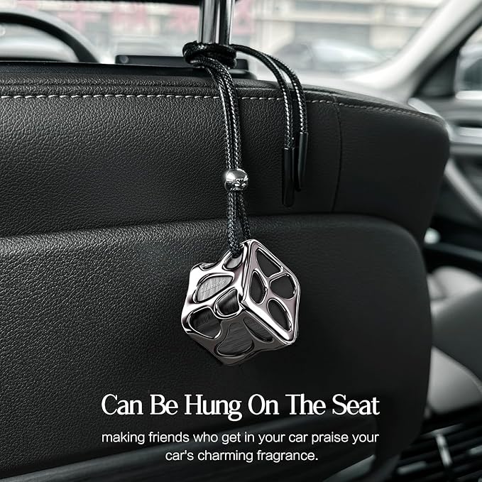 Lucky Dice Long-Lasting Car Air Fresheners Diffuser gift Set with 2 Scent Refills & Unscented DIY Tablet - Spill-Proof Solid Fragrance