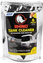 Camco Rhino RV Holding Tank Cleaner Drop-INs | Features a Septic Safe Enzyme Complex and is Ideal for RVing, Boating, and More | 6 Count (41560)